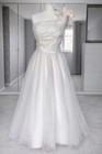 Justin Alexander 8527 Wedding Dress Ivory Lace A Line Bridal Gown Size UK 12