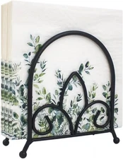 Metal Black Napkin Holders for Kitchen Dining Tables, Modern Iron Standing Holde