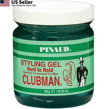 Pinaud Hair Styling Gel Hard to Hold High Shine Alcohol-Free Men's Grooming USA