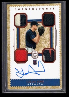 Lucas Sims 2018 Panini Chronicles Cornerstones Granite Quad Relic Auto #19 15/25