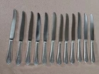 International Pine Tree Sterling Silver French Hollow Dinner Knives set of 12