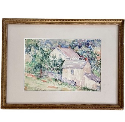 American Marian D. Harris Watercolor Painting Chester Springs PA Landscape