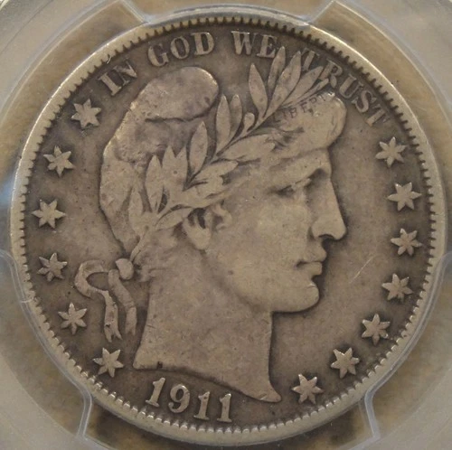 1911-S Barber Half Dollar 50c PCGS Certified VF20