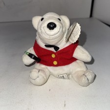 1997 Coca Cola Bean Bag Plush Polar Bear Vest  Bowtie 0149 - Never Displayed