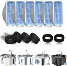 Cat Water Fountain Replacement Filters  Pre-Filter Sponges for 3.2L/108oz Autom