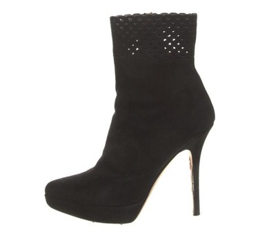 Yves Saint Laurent Rive Black Gauche Boots, Sz US6.5 EU37