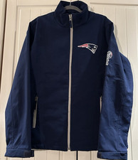 NFL New England Patriots Jacket Mens Sze Large Blue Softshell G-III Apparel Coat