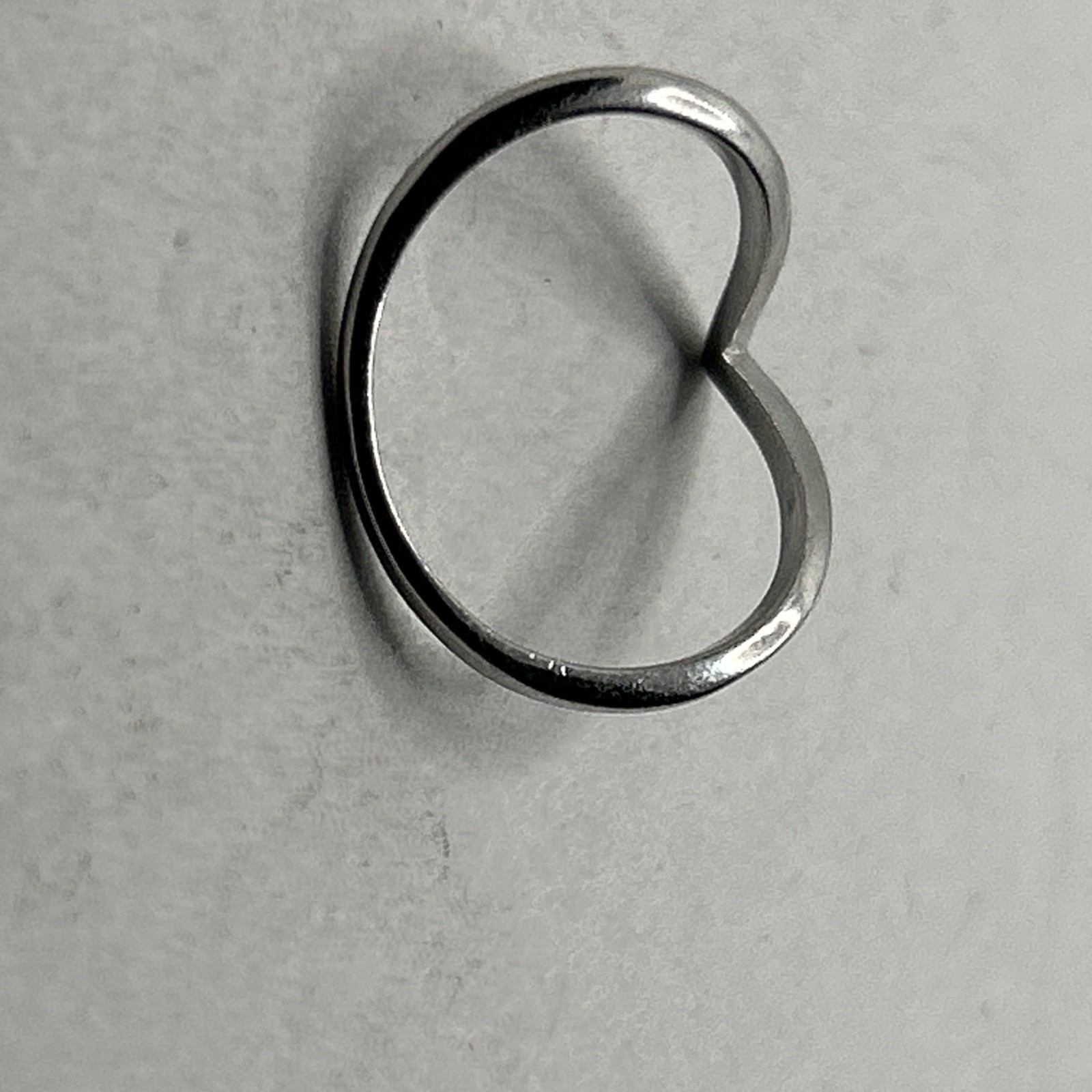 Sterling Silver V Shape Ring Stackable Ring, 925 … - image 5