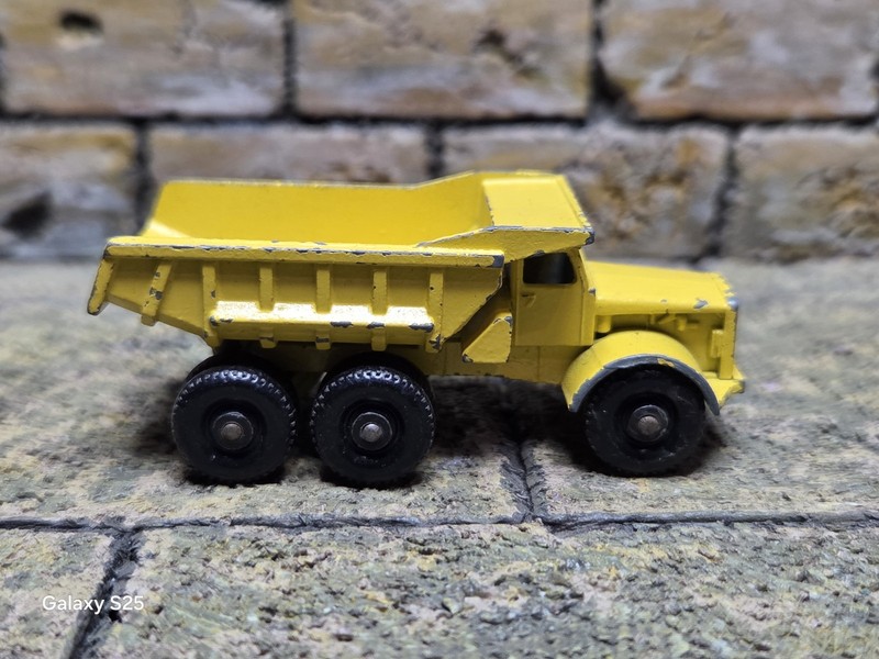 Vintage Matchbox Lesney #6 Euclid Quarry Dump Truck in Yellow.