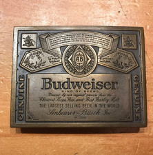 VINTAGE ANHEUSER BUSCH BUDWEISER KING OF BEERS BERGAMOT BELT BUCKLE A - 168