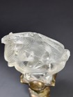 Vintage Antique Art Deco Art Nouveau Glass Lamp Finial 3 Swallows In Flight — photo 5