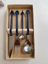 Mono Ring Probier-Besteck von Peter Raacke In Originalverpackung In Blau