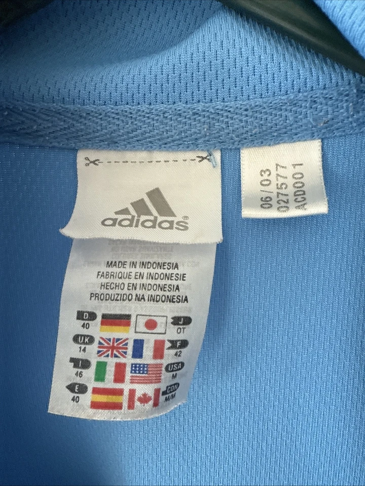 Adidas Mujer Azul Pullover Gris Rayas Talla M Manga Larga Foto 2 de 3