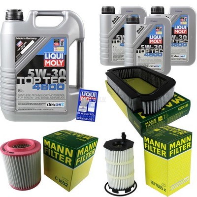 Inspektionspaket 8L Liqui Moly Top Tec 4600 5W-30 für Audi A8 4E 4.2 FSI quattro