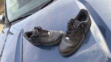 Nike Air Force 1 Supreme Black Leather Mens S...