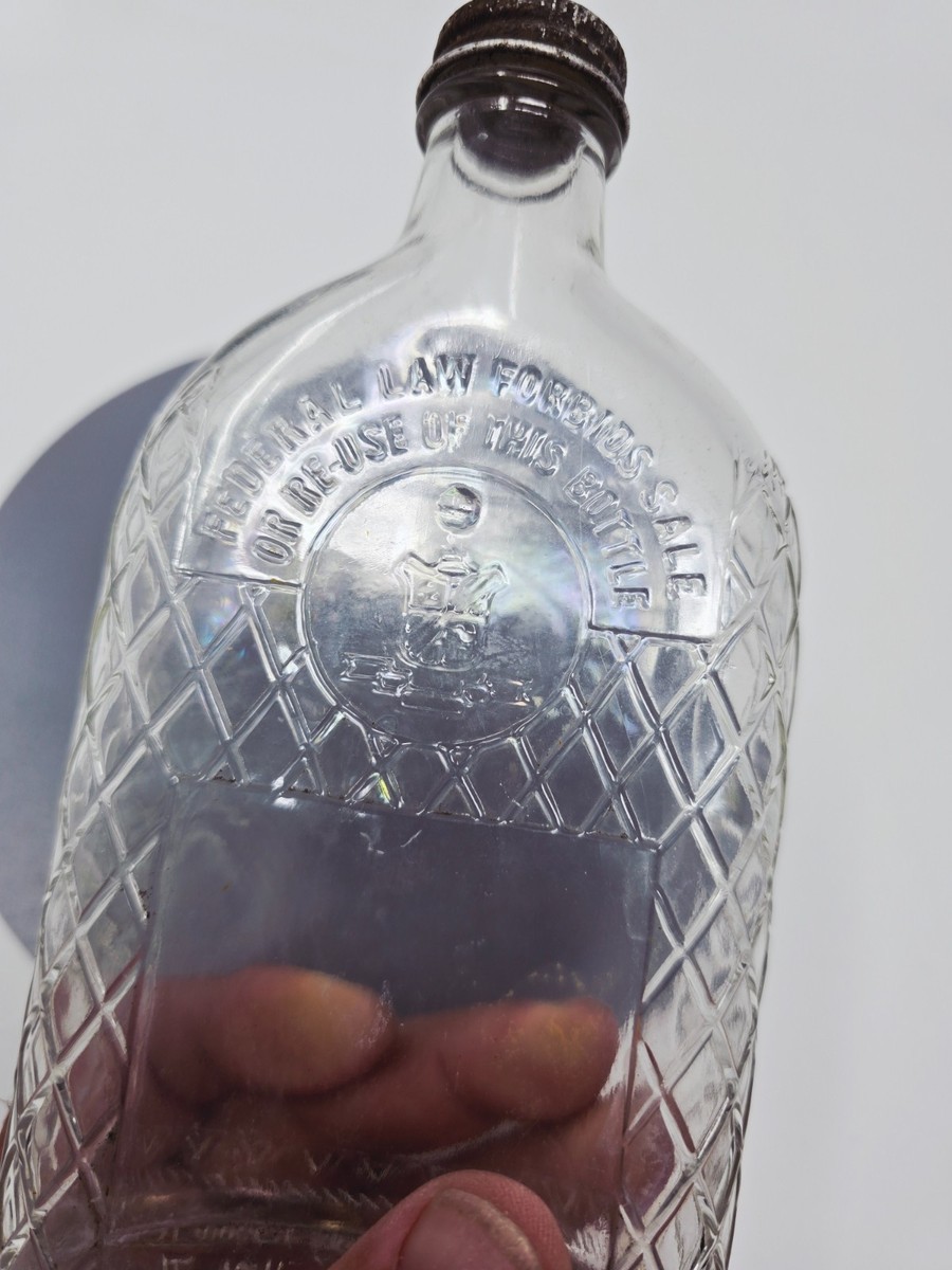 Prohibition Era Continental Distilling Corp. Quart Whisky Bottle