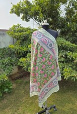 Beach Wrap Pareo, Hand Block Printed Cotton Sarong, Long Scarf, Large Sarong,