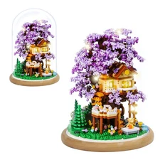 Cherry Blossom Bonsai Tree House DIY Building Flowers Set for Adults,2680PCS ...