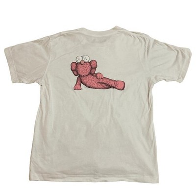 KAWS x Sesame Street Elmo Embroidered T-Shirt Weiß M Neu