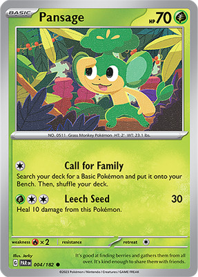 Pansage 4 | Near Mint | SV04: Paradox Rift Pokemon TCG