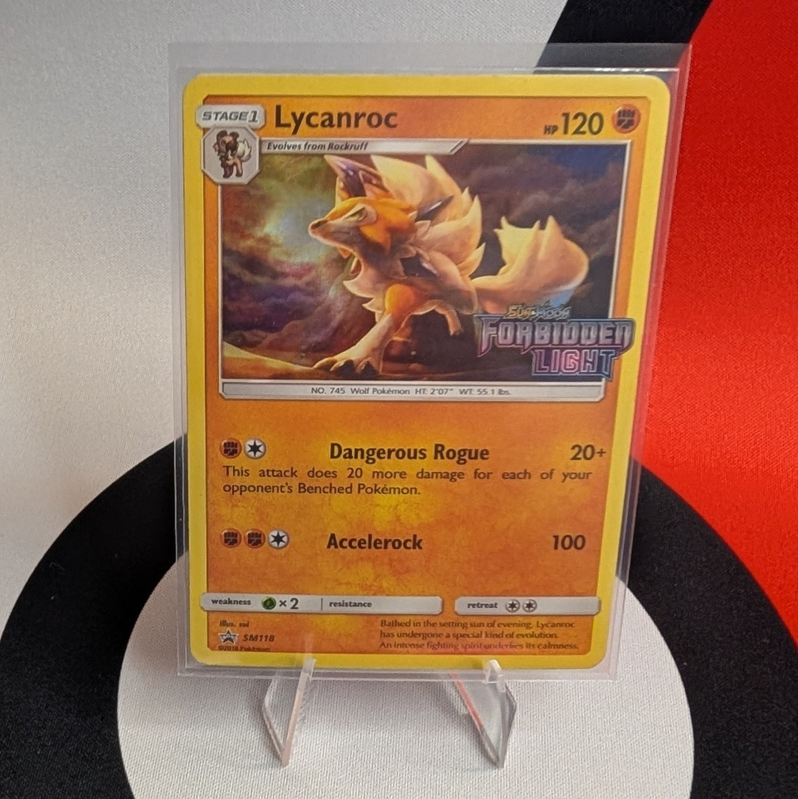 Lycanroc SM118 Pokemon Card Promo Sun & Moon HP - D