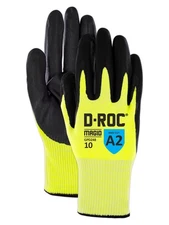 MAGID D-ROC 15-Gauge TriTek Palm Coated Cut Resistant Work Gloves Size 12/XXXL