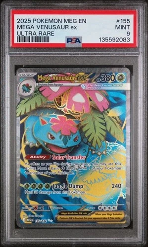 2025 POKEMON MEG EN-MEGA EVOLUTION ULTRA RARE #155 MEGA VENUSAUR EX PSA 9