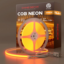 Shine Decor Cob Led Rope Light Ac 120V 800Lm Ultra Bright Ip65 Waterproof