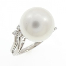 Authentic PT900 White Butterfly Pearl Ring 0.5" 230-000-320-7153