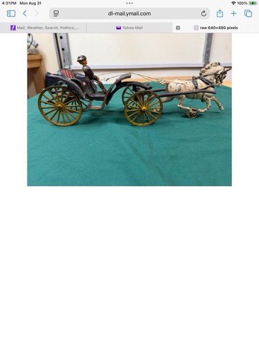 Cast Iron Horse & Phaeton Toy