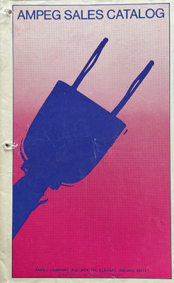 Original Vintage 1970's Ampeg Guitar & Bass Amp Catalog 5.5''x9'' 30 Pages!