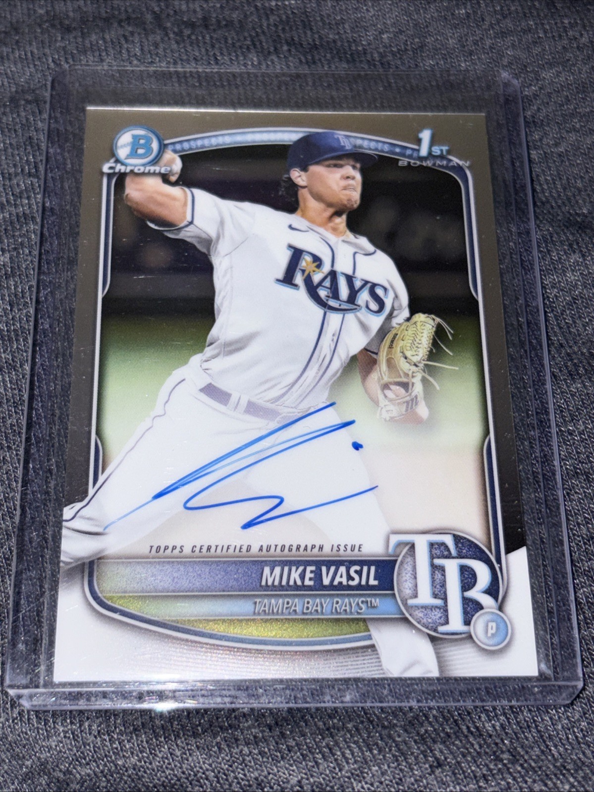 2025 Bowman Chrome - MIKE VASIL - 1st RC Auto #CPA-MV Tampa Bay Rays