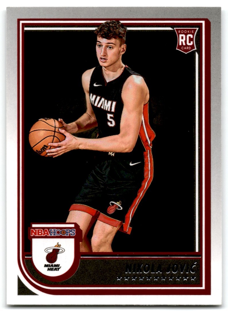 2022-23 Panini Hoops Nikola Jovic Rookie Miami Heat #256
