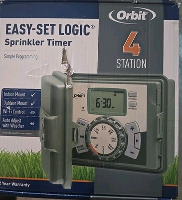 Orbit 57894 4-Station Outdoor Swing Panel Sprinkler System