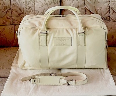 Original Aston Martin Creme Trüffel Reisetasche Tasche Koffer Gepäck (groß) -