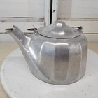Antique Wagner Ware Sidney O. No. 8 Aluminum Tea Kettle Wood Handle Pat Feb 18 1