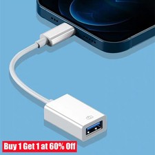 For iPad iPhone USB 3.0 Female to 8 pin iPhone Male OTG Adapter Camera Cable UK