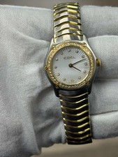 Ebel Classic Wave E1157F14 -16 18K Two Tone YG Silver Diamond Dial Quartz 25mm