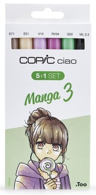 6 COPIC Marker ciao, 5+1 Set 'Manga 3'