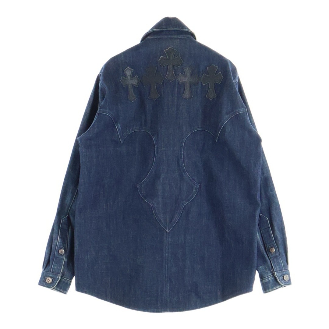 CHROME HEARTS Back Honey Cross Patch G Jean Denim Jacket Indigo Used 004e16a66e1 thumbnail 2