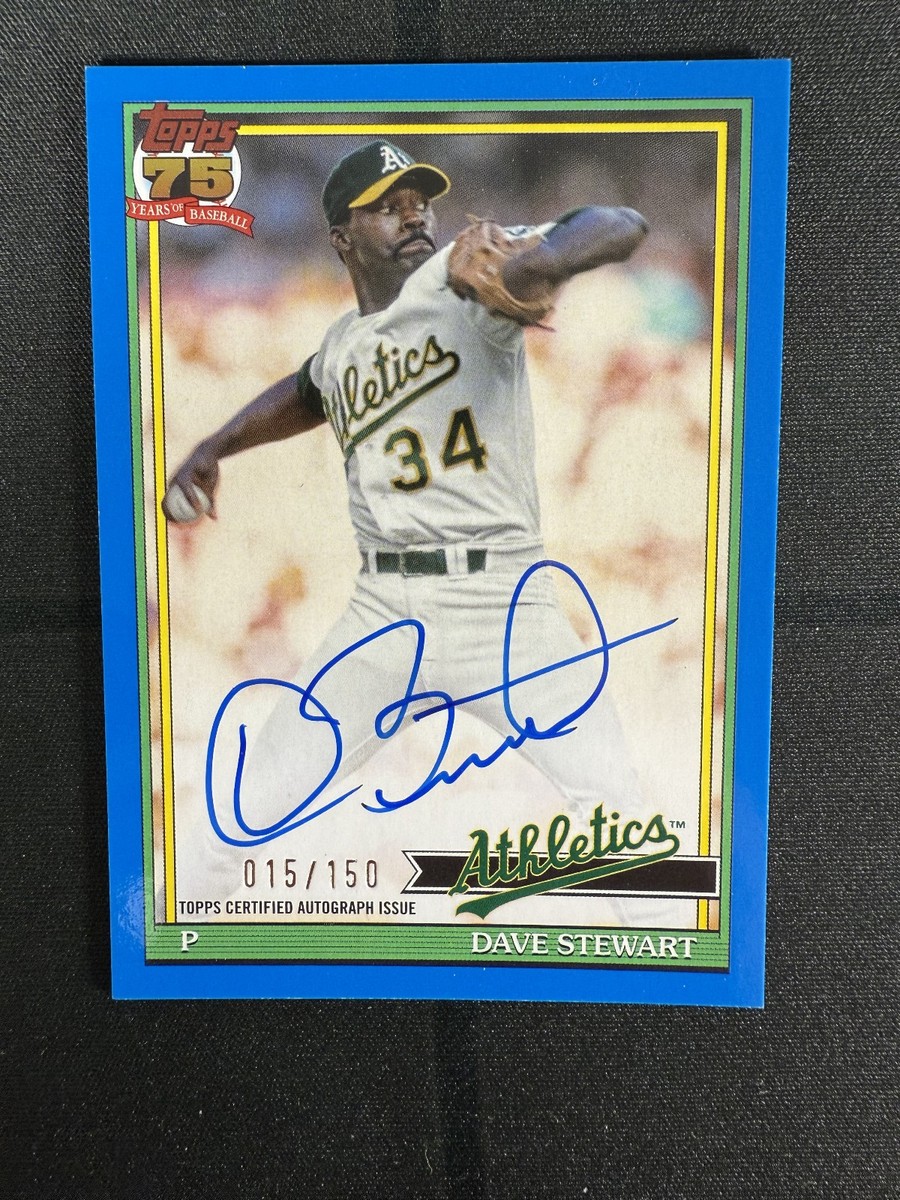 2026 Topps Series 1 1991 75th Ann. DAVE STEWART AUTO Blue 15/150