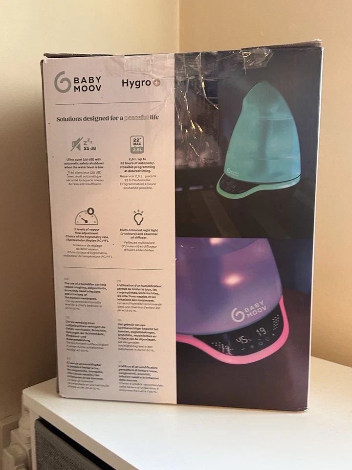 Babymoov Hygro Plus Humidifier Ultrasonic Cool Mist with Night Light BNIB - Image 3 of 4