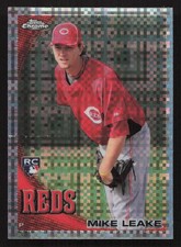 2010 Topps Chrome Mike Leake X-Fractor RC Rookie #176 Card. rookie card picture