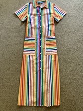 Christopher John Roger’s Target Rainbow Striped Button Down Belted Dress NWT 2