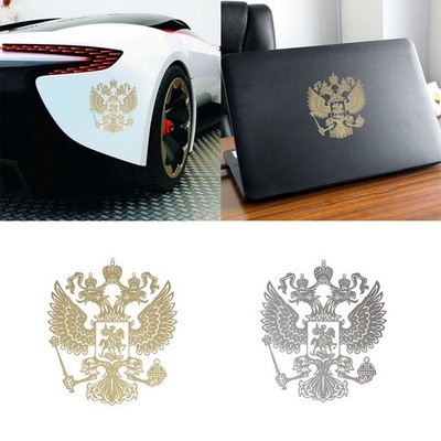 Russland XXL Aufkleber in Gold Russia Wappen Russischer Adler Sticker