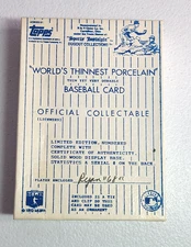 Nolan Ryan Rookie Porcelain Baseball Card Topps Limited Numbered w/box & cert +