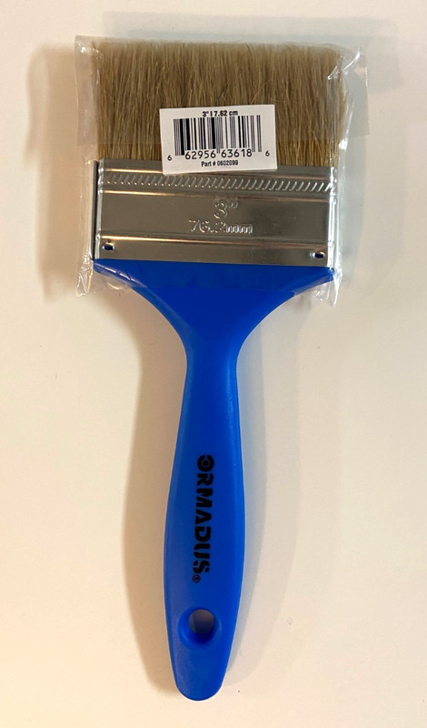 Ormadus Paint Oil Brush 3 Inch Wide Blue Handle Work Tool Maintenance Unopened