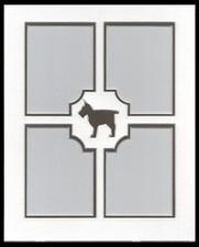 Photo mat  Frame ready   8 x 10 conservation mats  Scotty dog