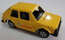 Used Loose Vintage Yellow Rabbit TootsieToy Made in USA Tootsie Toy Volkswagen