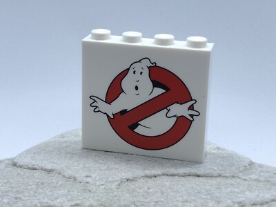LEGO  Stein Verziert 1x4x3 Brick Ghostbusters Druck 49311pb1 weiß